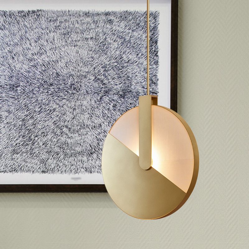 Eigentijdse ronde hangende lamp metallic eetkamer led hangluchting in goud