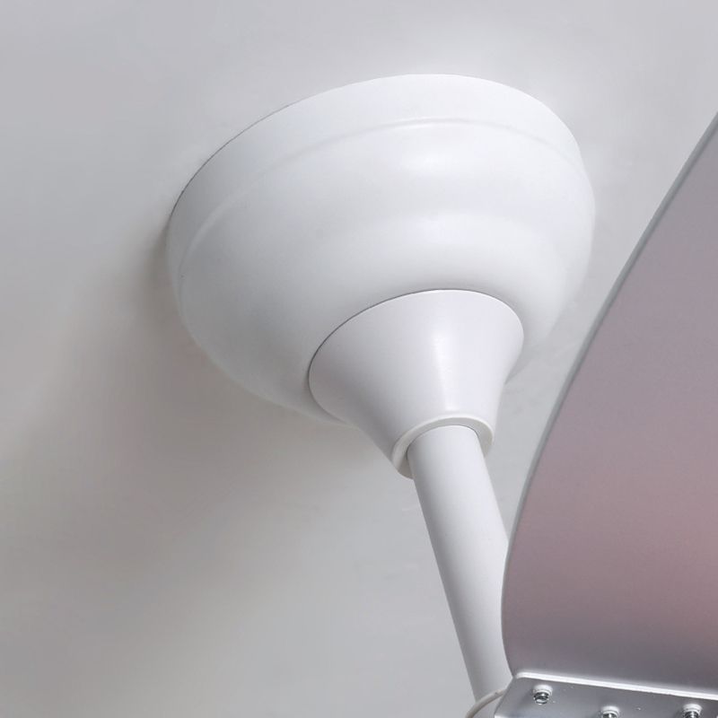 4-Blade Helicopter Pendant Fan Lighting Kids Style Metal LED Semi Flush Ceiling Light with Remote