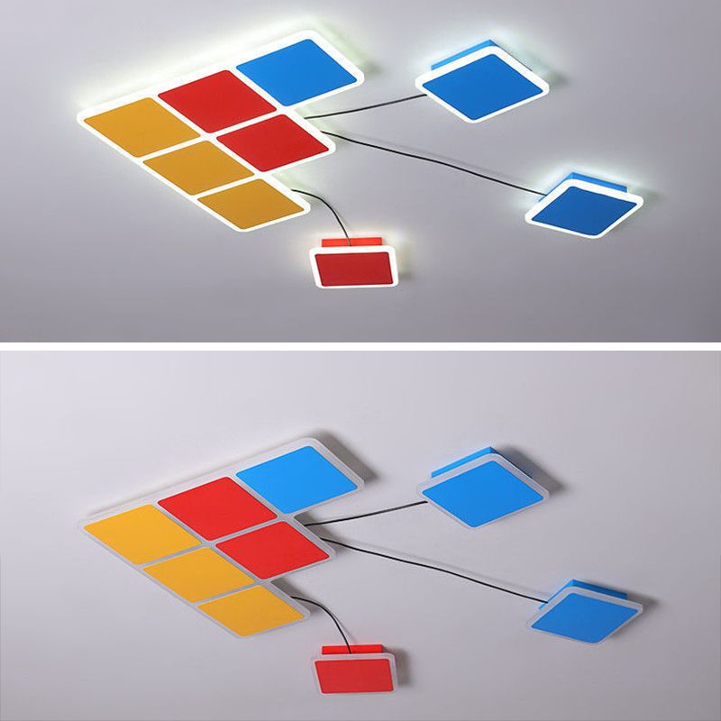 Novelty Cartoon Flush Mount LED Light Kids Style Metal Bedroom Ceiling Light Fixture