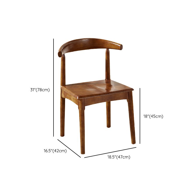 Contemporary Dining Room Solid Wood Open Back Side Dining Chair