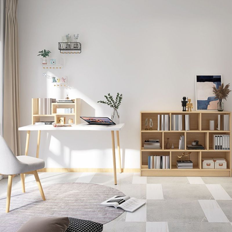 Scandinavian Engineered Wood Bookshelf Standard Bookcase with Shelves