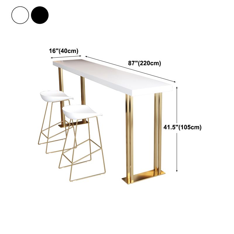 42-inch Height Luxury Cocktail Bar Table Gold Base Bar Height Table