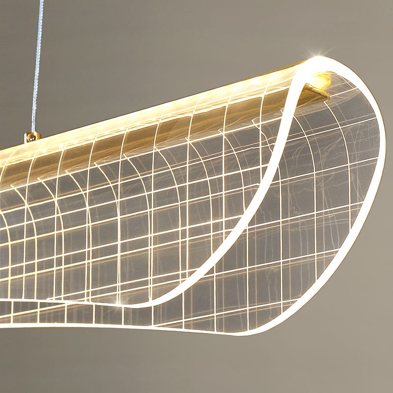 Estilo moderno Metal Island Light Geométrico 1 Pense de la isla ligera para sala de estar