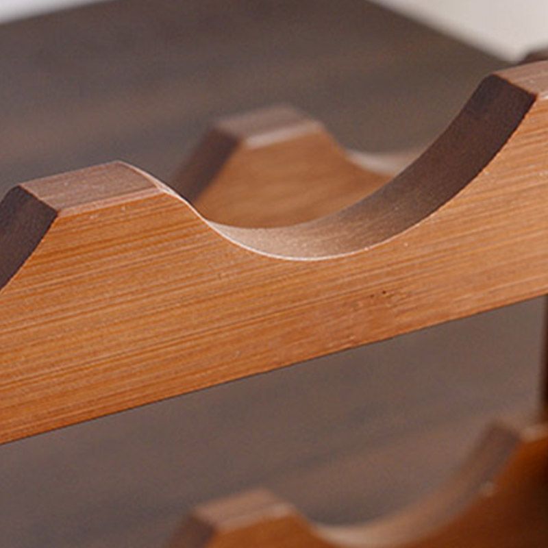 Modern Countertop Wine Rack Solid Wood Wine Bottle Rack for Living Room