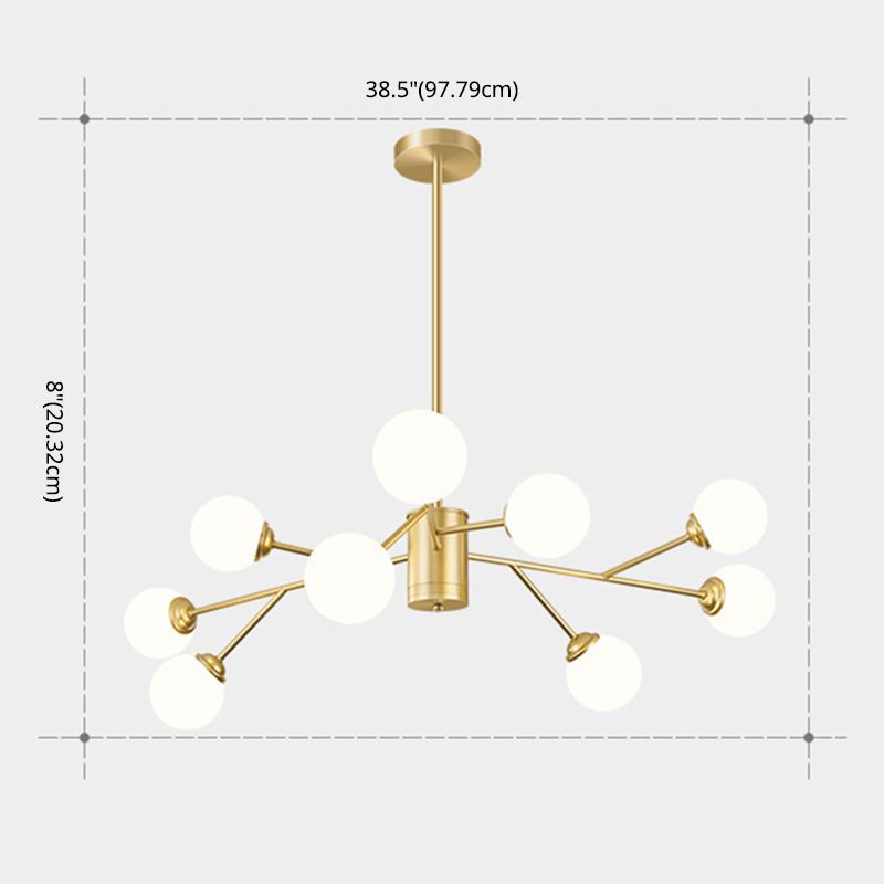 Stile di minimalismo nordico Molecolare lampadario bianco a sfera di vetro a sfera per il soggiorno dell'illuminazione