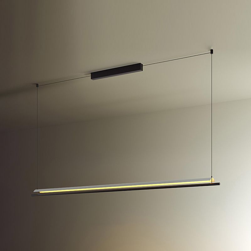 Luminaire à île blanc métal