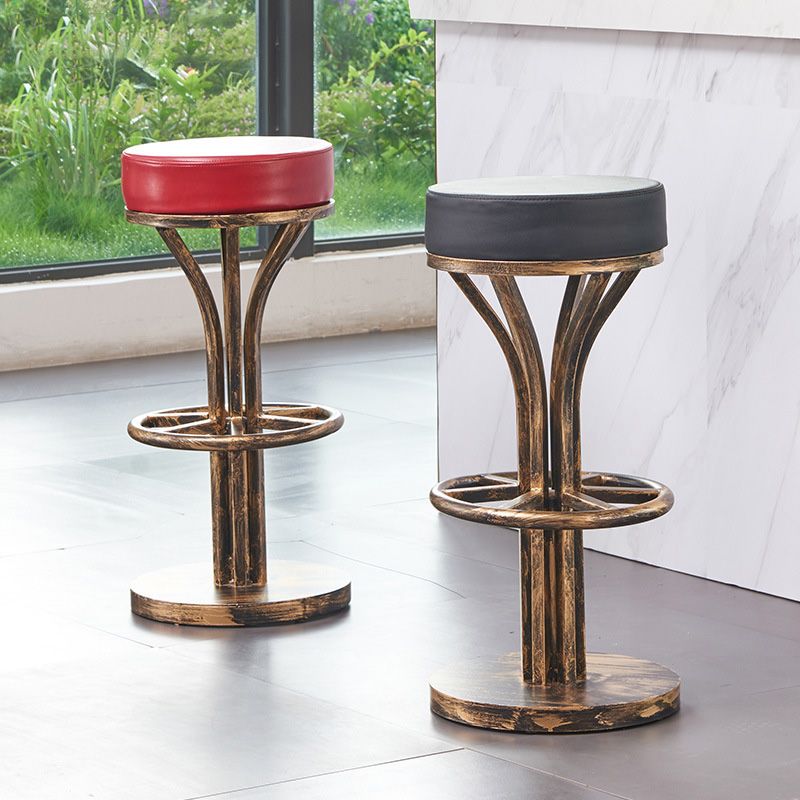 Contemporary Stainless Steel Counter Height Stools Backless Stool