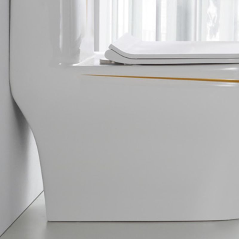 Traditional White Ceramic Flush Toilet Seat Included Urine Toilet for Washroom
