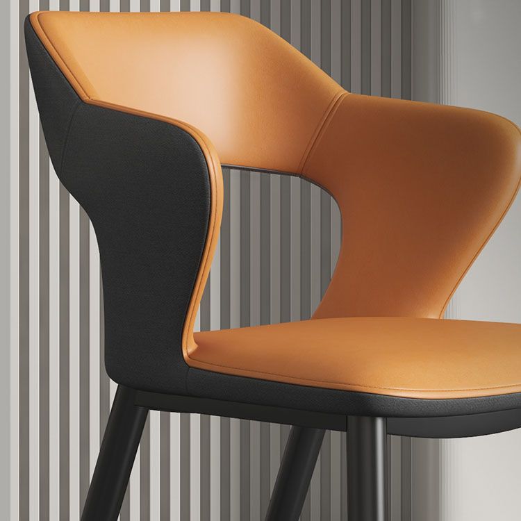Silla de comedor de acabado mate tapizado de brazo trasero de brazo trasero de brazo trasero