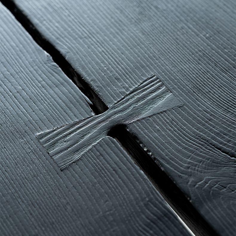 Black Ash Wood Top Bar Table Modern Pub Table with Acrylic Base