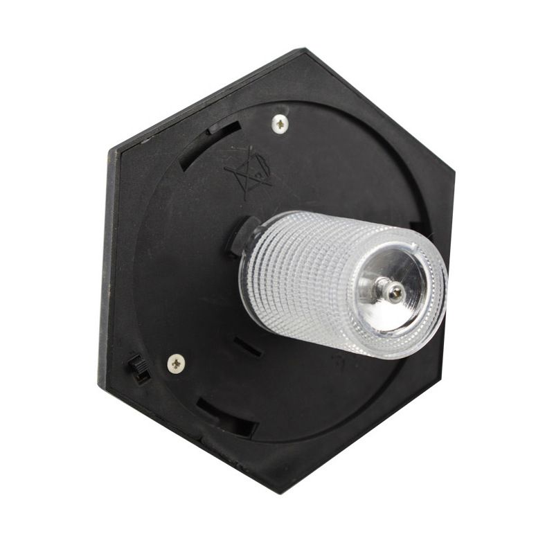 Hexagonal Plastic Solar Lawn Lighting Artistic Black LED Mosquito Repellent Light for Pathway