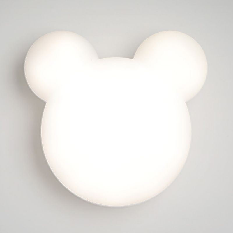 Children Style Wall Lamp 1-Light LED Wall Mount Lamp with Plastic Shade for Kid's Room