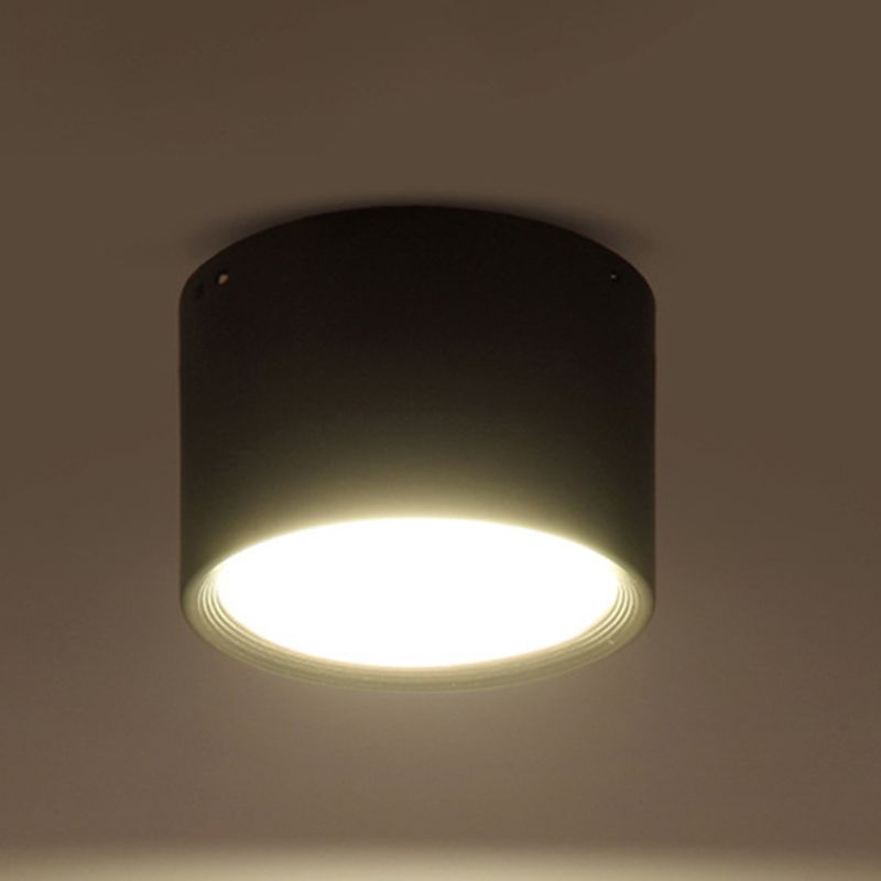 Acrylic Cylindrical LED Ceiling Light in Modern Concise Style Aluminium Flush Mount for Cloakroom