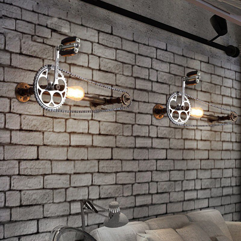 Industrial Wall Light Creative Metallic Wall Light Sconce for Living Room
