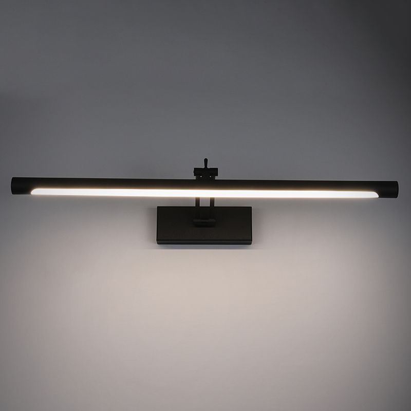 Metall lineare Schattenwandbeleuchtung moderner Spiegel 1-Licht-Wandmontage Leuchte in Schwarz