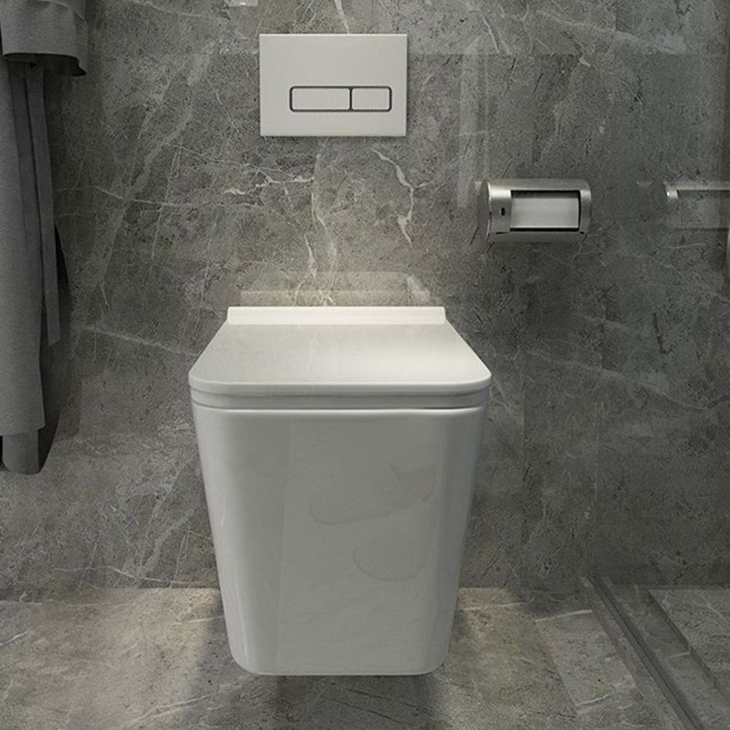 Modern Ceramic Flush Toilet White Wall Hung Toilet Bowl for Washroom