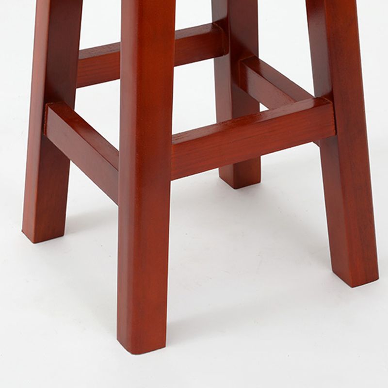 Modern Style Bar Stool Solid Wood Backless Bar Stools for Dining Room