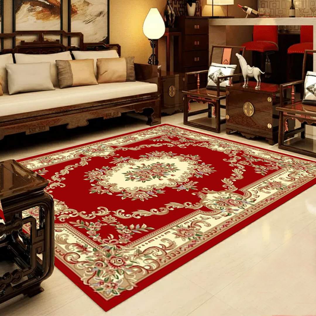 Retro Multi-Color Western Rug Synthetics Blumenmuster Bereich Teppich nicht rutschfestem Waschmaschine für Wohnzimmer