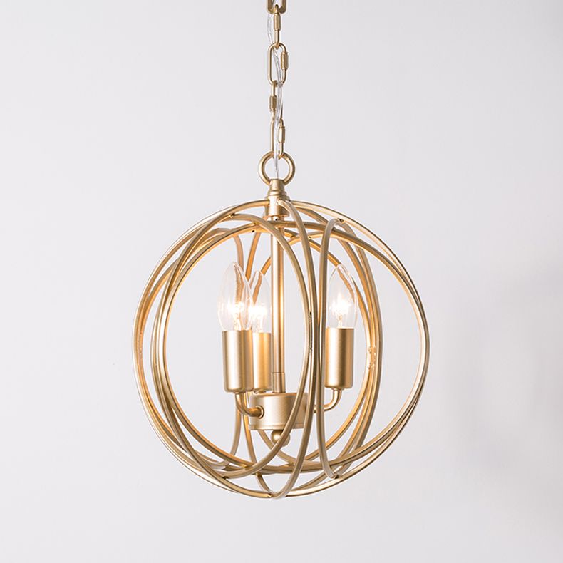 Designer Style Chandelier Gold Metal Ceiling Chandelier for Living Room