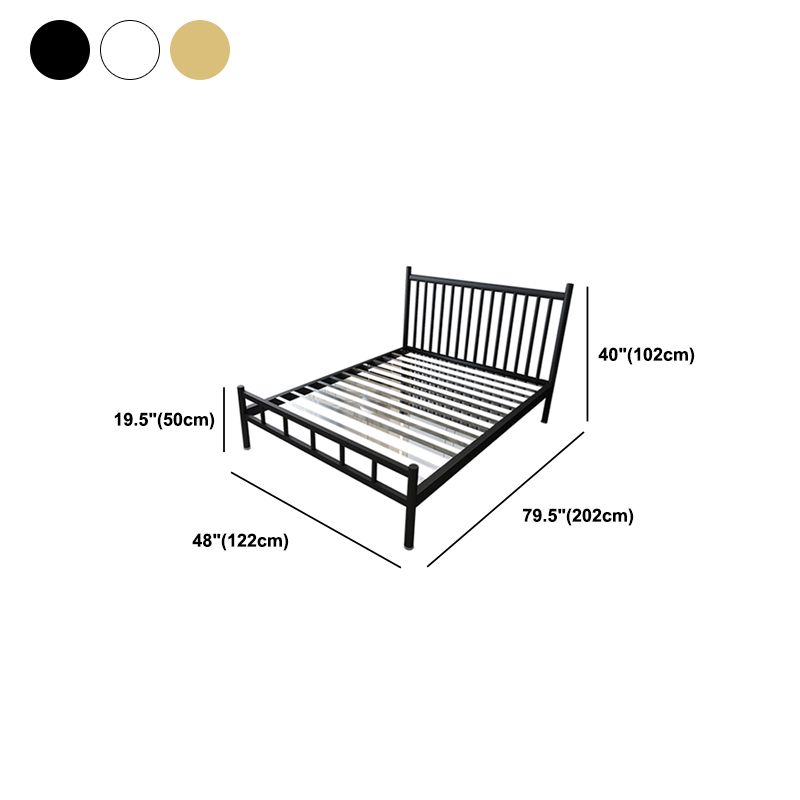 Queen Size Contemporary Metal Bed,40.15 " with Metal Legs Bed