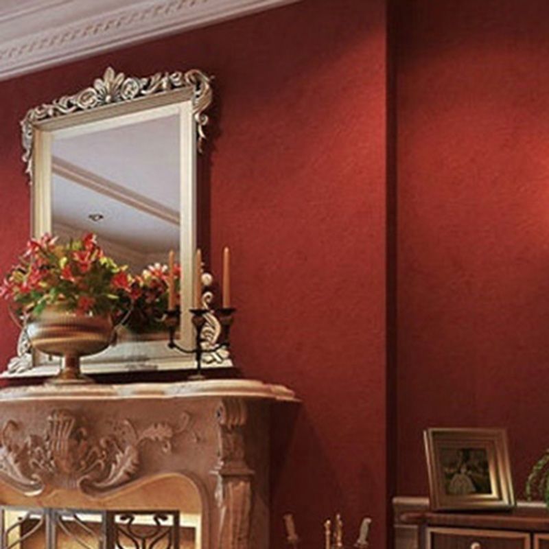 Unpasted Pure Color Wallpaper Roll Simple Non-Woven Fabric Wall Art, 31' L x 20.5" W