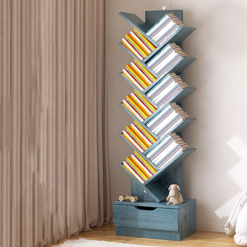 Multiple Colors Modern Style Bookshelf Wood Bookcase for Home