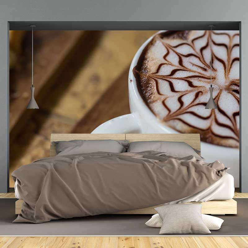 Full Size Coffee Mural Wallpaper Water Resistant Wall Covering for Coffee Shop