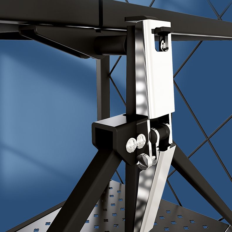 Industrial Folding Steel Etagere Bookshelf Open Bookshelf with Caster Wheels