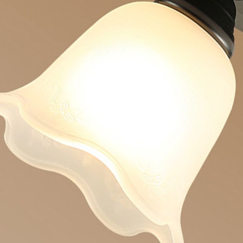 Modern Semi Flush Plafoniera Tradizionale Semi Mount Illuminazione per Vetro Shaded