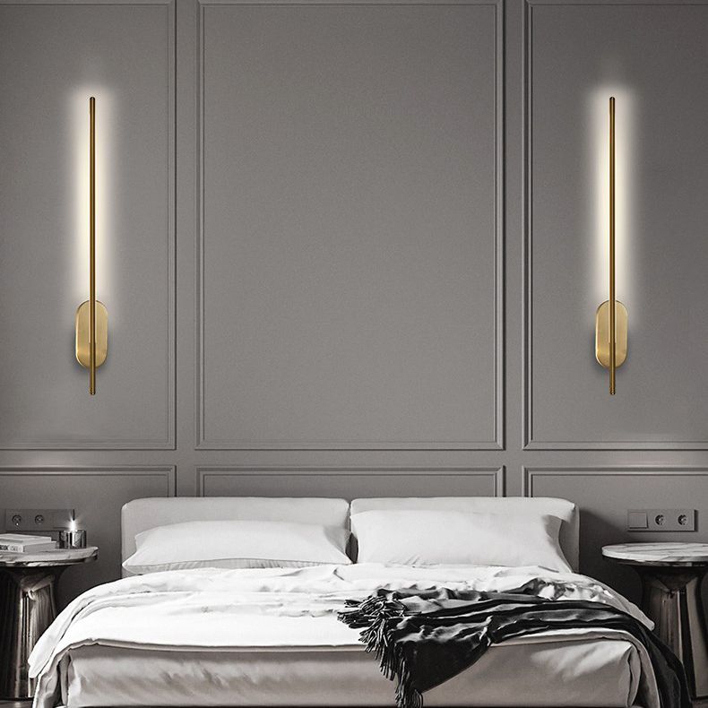 Lámpara de pared moderna de la pared Lucina de pared de pared Luz de metal en acabado dorado