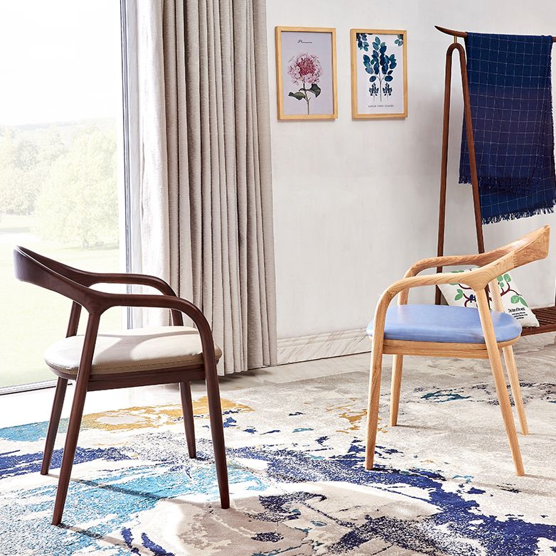 Silla de madera de fresno de estilo tradicional, juego de sillones con respaldo abierto para comedor y cocina