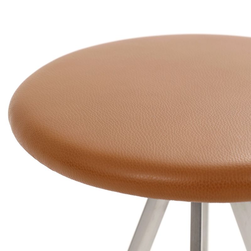 Backless Metal Counter & Bar Stools Modern Indoor Stools with Chrome Frame