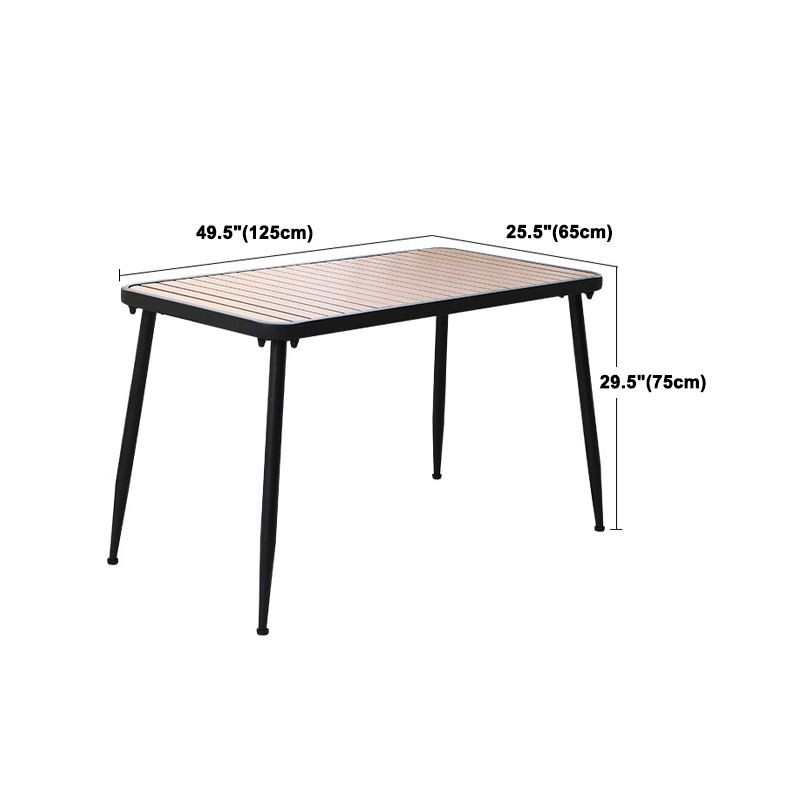 Modern Style Metal Dining Table Set 1/2/3/5/7 Pieces Outdoor Dinette Set