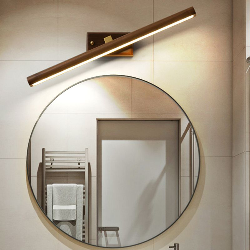 Modern Wooden Makeup Mirror Light Rotatable LED Mirror Lamp Fixture for Bathroom