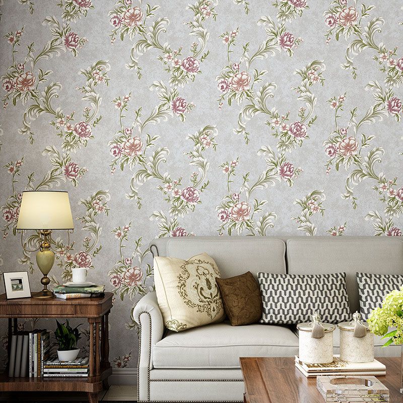 Elegant Wall Covering Blossoming Magnolia Non-Pasted Wallpaper Roll, 57.1 sq ft.