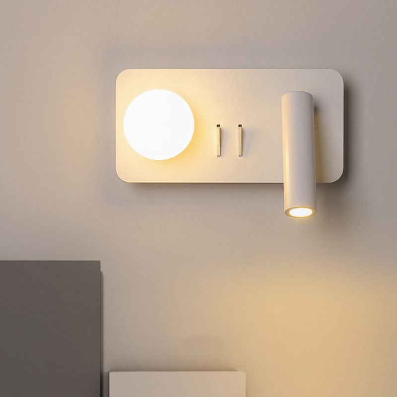 Acrylic White LED Wall Lamp in Modern Creative Style Aluminium Reading Wall Light for Bedroom