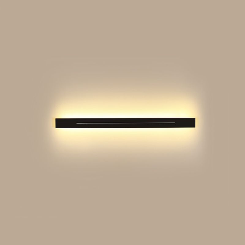 Linear Shape Metal Wall Lighting Idea Modern Style 1 Light Wall Mounted Light Fixture