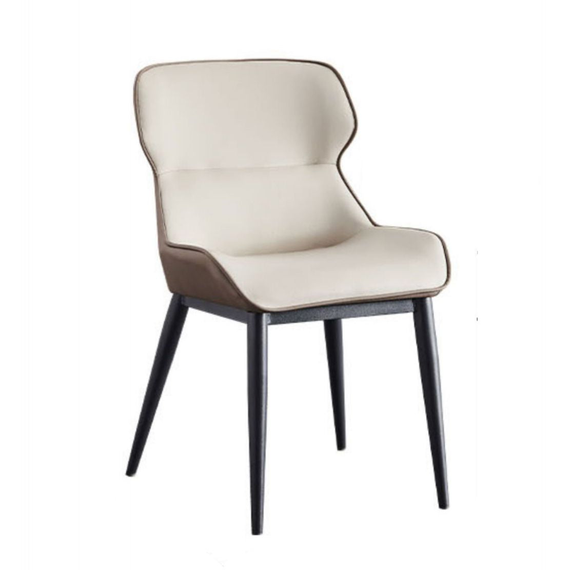 Modern Dining Room Side Chairs Faux Leather Armless Chairs for Home