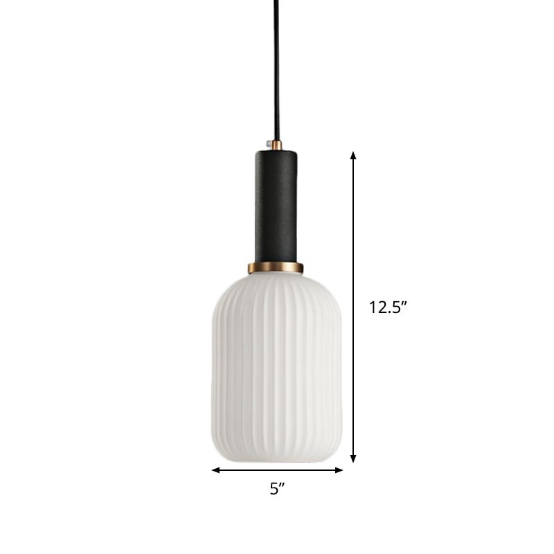 1 tête de salle à manger pendante légère légère macaron noir / rose / bleu lampe suspendue avec cylindre / ovale / tambour blanc nulle, 5 "/ 8" / 12 "de largeur