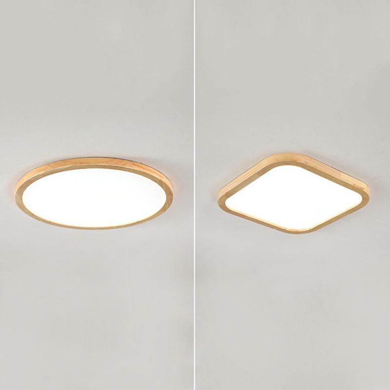Luminaire de plafond encastré en bois moderne lampe de chambre lampe de chambre intérieure