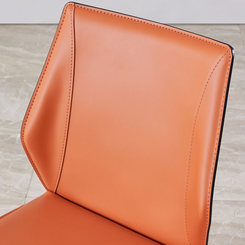 Modern Style Dining Chairs Armless Dining Chairs with Metal Legs for Kitchen