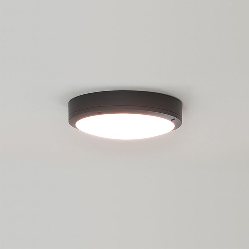 Minimalist Drum LED Flush Mount Light Aluminum Outdoor Flush Mount Ceiling Light