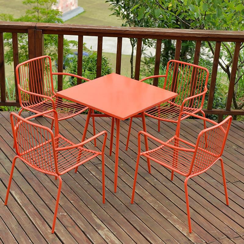 Modern 1/3/4/5 Pieces Bistro Set Metal Dining Bistro Set for Outdoor