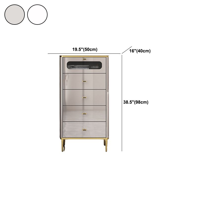 Contemporary Storage Chest Vertical Storage Chest Dresser 15.7" Wide