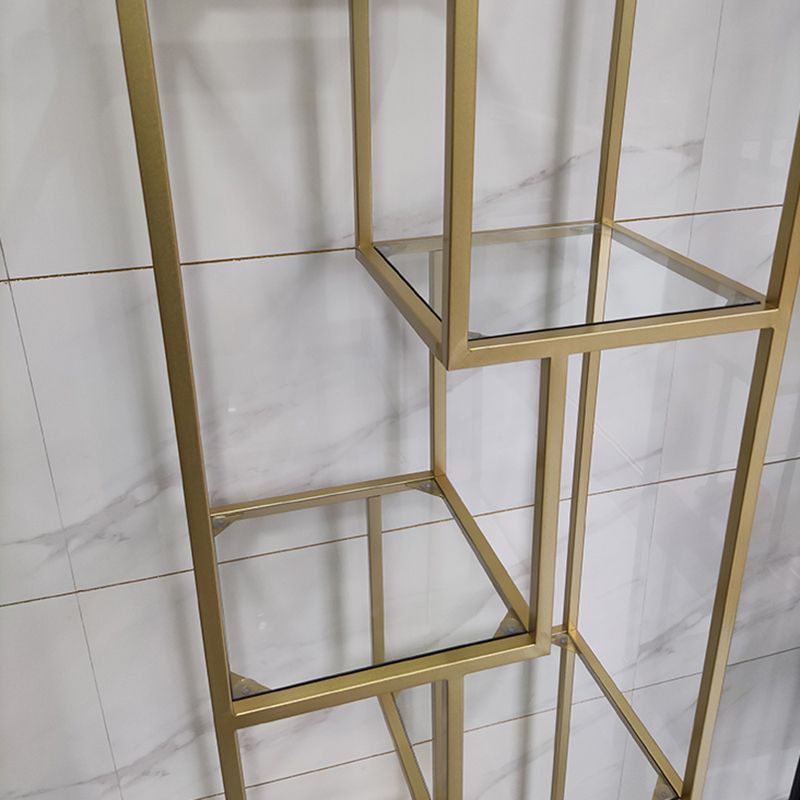 Industrial Open Back Bookshelf with Iron Frame Bookcase for Home Office