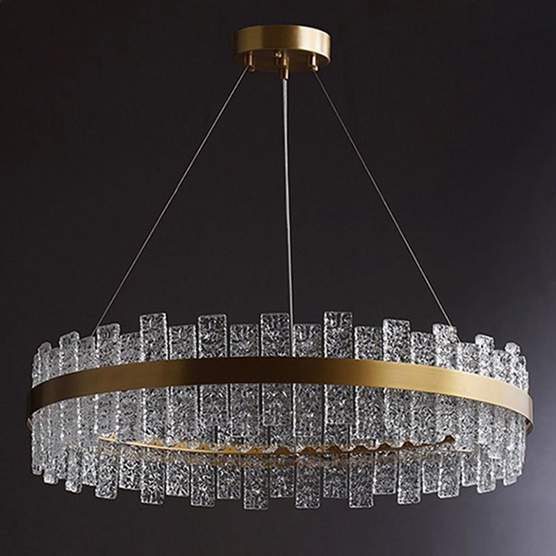 Lichte luxe stijl kroonluchter verlichtingsarmaturen cirkelvormige kristal LED -plafond kroonluchter