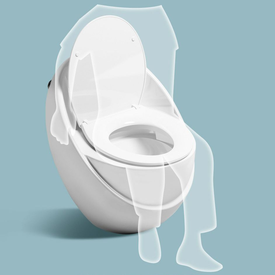 Modern Skirted Toilet Floor Mounted One Piece Flush Toilet with Toilet Seat