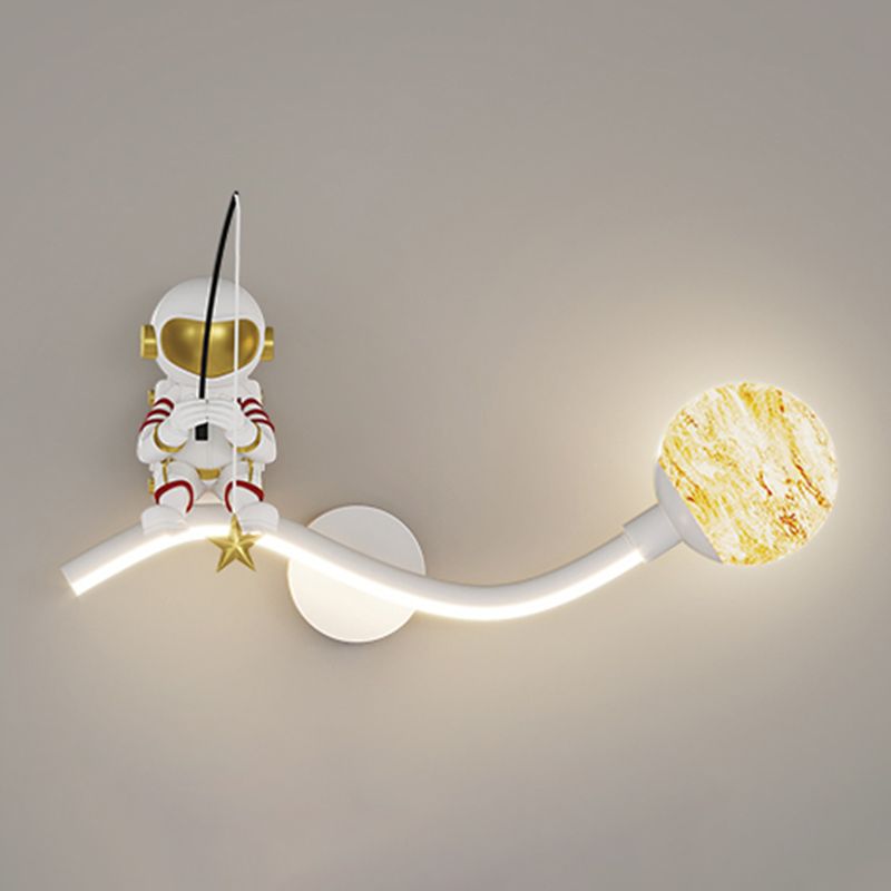 Modern LED Wall Mount Light Children Wall Light with Silica Gel Shade for Bedroom