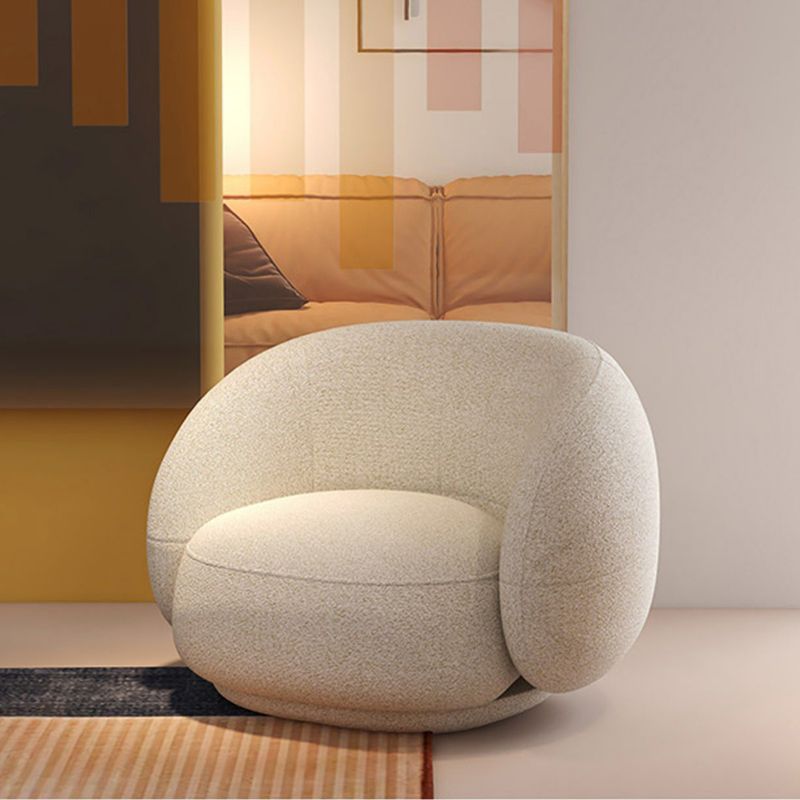 23.62 Inch Tall Contemporary Curved Sloped Sofa for Living Room