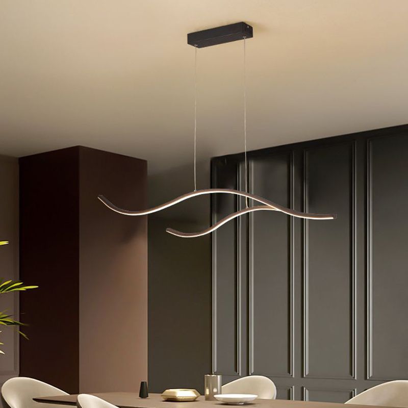 Eigentijdse zwaaiende kroonluchter hanglamp metallic hangende verlichtingsarmaturen voor slaapkamer